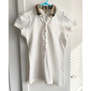 Burberry Brit Checked Collar Polo Shirt, size XS